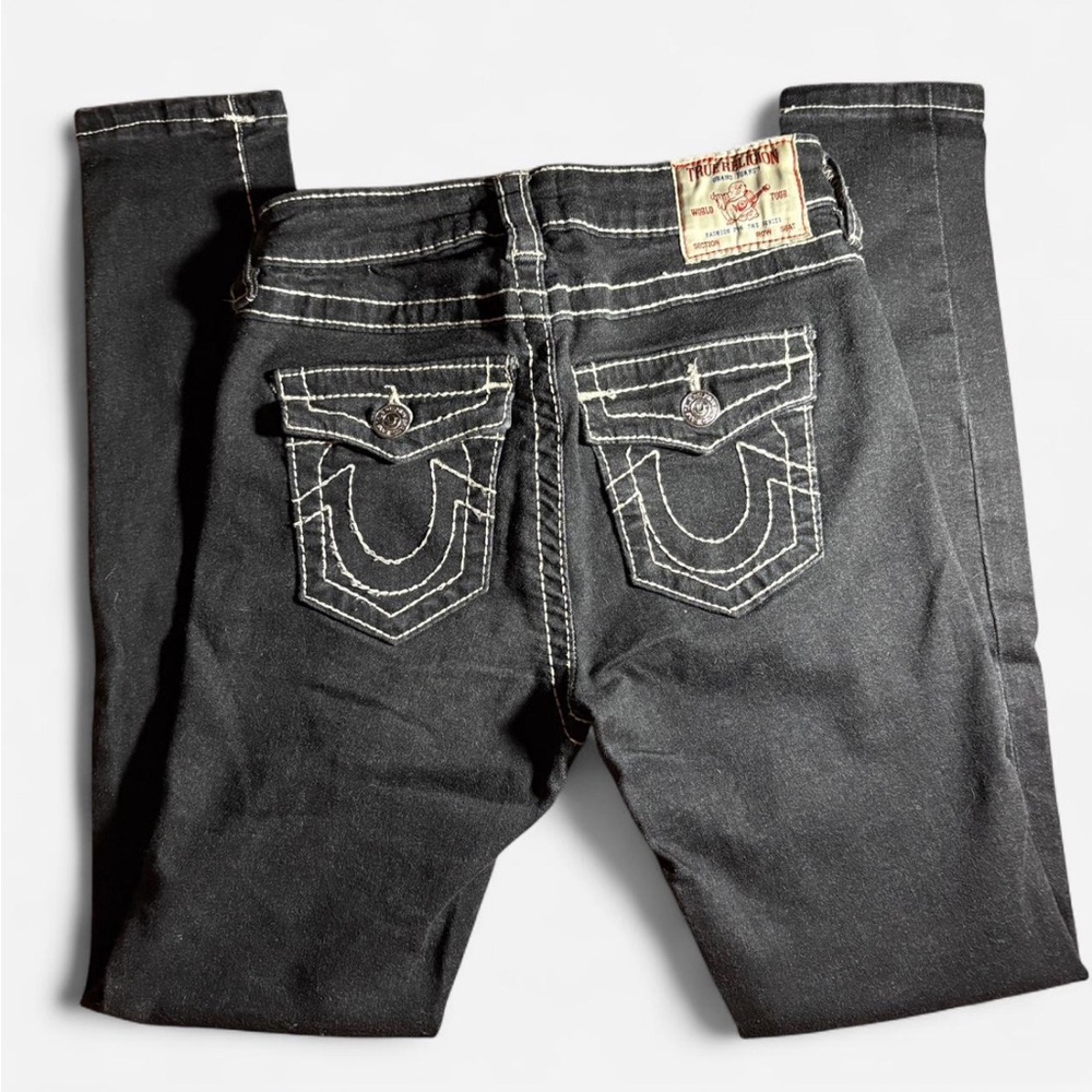 Men's Black Jeans with Contrast Stitching